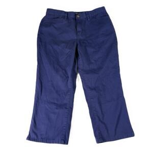 Lauren Ralph Lauren Women Cropped Pant Size 6 Blue Cotton Mid Calf Capri Chino